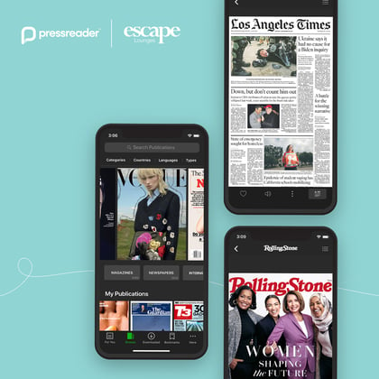 PressReader partnered with Escape Lounges