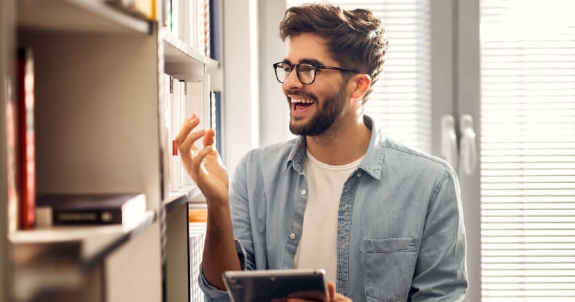 happy-library-patron-finding-book