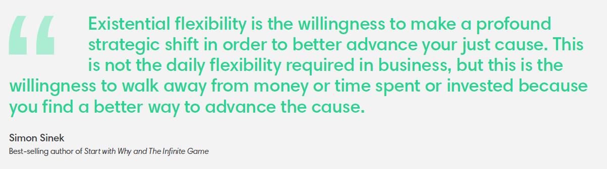 Existential flexibility, Simon Sinek